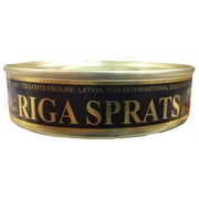 Sprats Riga Smoked (25 Pack) Gold Star 5.6 Oz Tins in vegetable Oil, Latvia. Includes Our Exclusive HolanDeli Chocolate Mints.