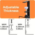 thumbnail image 4 of No Drill to Desk Cable Management Tray, Cable Racks Under Desk Cable Organizer for Wire Management, Sturdy Metal Cable Tray Basket for Office and Home Standing Desk-2Pack, 4 of 7