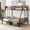 Black Brown MDF Metal2, variant on LHSHID Corner Bed Frame Twin Daybed with Storage Drawers,Metal Platform Bed Frame with LED Light,Black