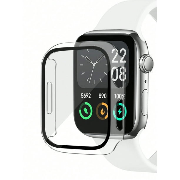 1-Piece Men's And Women's Protective Case With Tempered Film Suitable For Apple Watch Case 38mm, 40mm, 41mm, 42mm, 44mm, 45mm, 49mm, With Screen Protection Film Fully Covering Hard Case Protection Sui