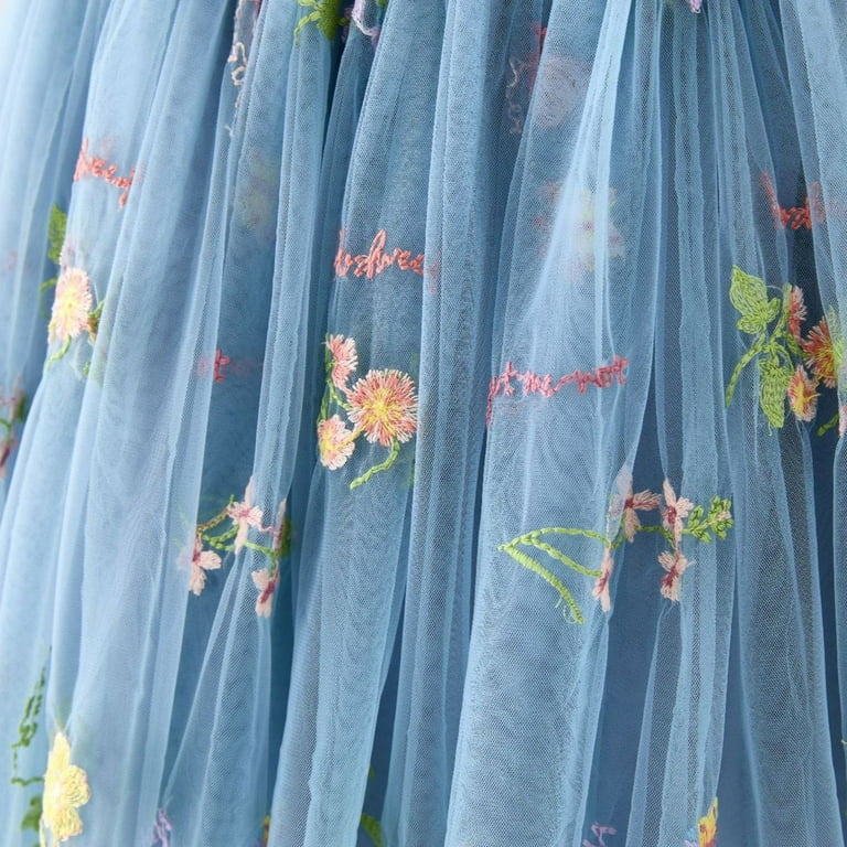 YUIVH Baby Girls Casual Dresses Toddler Floral Dress Toddler Girls  Sleeveless Embroider Princess Dress Dance Party Floral Tulle Dresses  Children's Clothes Bowknot Strap V Neck Sundress - Walmart.com