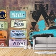 thumbnail image 3 of IDEA4WALL 4pcs Vintage Bar Theme Peel and Stick Wallpaper Removable Wall Murals Large Wall Stickers for Home Decoration, 66"x24", 3 of 5