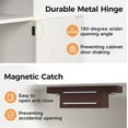 thumbnail image 4 of Mayincolor White Nightstand with Charging Station, Farmhouse Bedside Table with Herringbone Design, Wooden Rustic End Table with Large Storage Room & Shelf for Bedroom, Living Room, 4 of 8