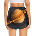 thumbnail image 2 of Lsque Solar System Paper Art Printed Women's Running Shorts with Liner Pockets,Elastic Quick Dry Workout Athletic Gym Yoga Shorts,Womens High Waist Shorts-X-Large, 2 of 9
