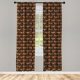 thumbnail image 3 of Ambesonne Fox Curtains, Forest Animal Silhouette, Pair of 28"x63", Orange Charcoal Grey, 3 of 5