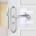 thumbnail image 5 of Childproof Door Lever Lock Preventive Pet From Opening Doors, Door Handle Lock for Babyproofing, Durable ABS Material Strong Adhesive, No Drill Tool Needed, 5 of 10