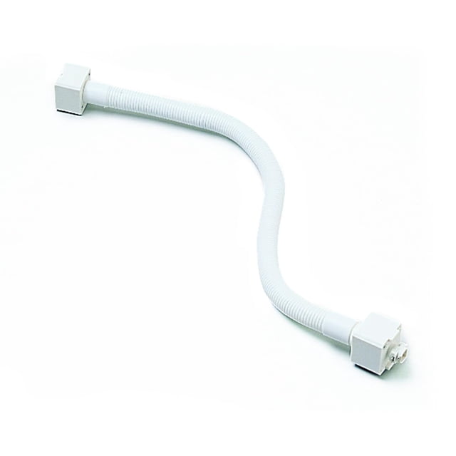 Nora Track Light NT-330W - White - 18 in. Flexible Extension Rod - Single or Dual Circuit - Compatible with Halo Track