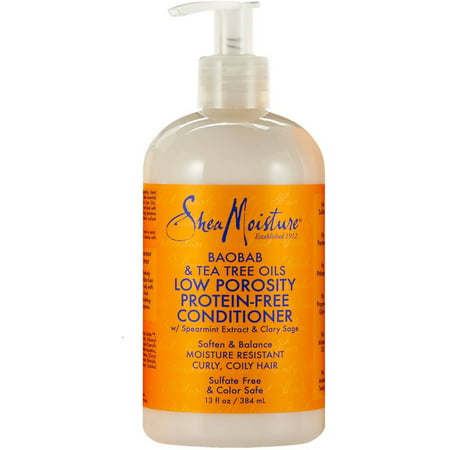 2 Pack - Shea Moisture Low Porosity Protein-Free Conditioner, Baobab & Tea Tree Oils 13 (Best Conditioner For Low Porosity Hair)
