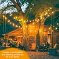 thumbnail image 4 of GUPUP 100ft Solar Outdoor String Lights, Patio Lights with 25 Waterproof and Shatterproof Edison Bulbs, Connectable String Light Suitable for Porch, Tavern, Cafes, 4 of 7