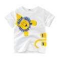 thumbnail image 5 of Toddler and Little Boys 3-Pack Short Sleeve Crew neck T-Shirts Monkey/Lion/Giraffe Graphic Tops 1-9 Years, 5 of 10