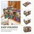 thumbnail image 4 of Wobogo Christmas Puppies Large Collapsible Storage Box Flip Lid Fabric Decorative Organizer Container Basket with Handles 16.5×12.6×11.8in, 4 of 7