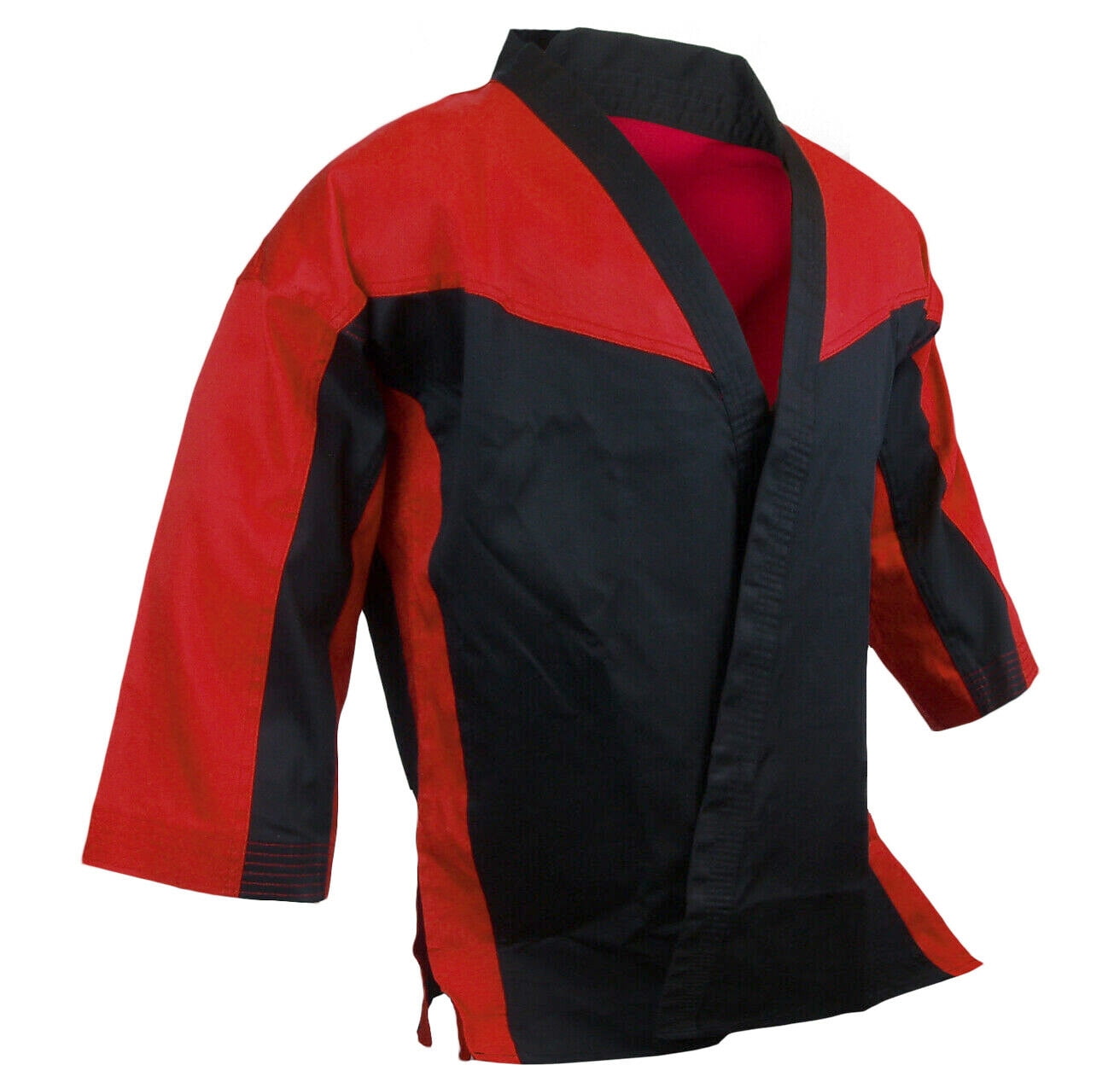 Black Red Karate Top Only Demo Team Open Taekwondo Jacket Gi Freestyle