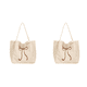 thumbnail image 1 of Bolso Hombro para Mujer Mano Con Lazo Lona Viajes Al Aire Libre (caqui), 1 of 3
