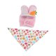 thumbnail image 5 of Conjunto de gorro con orejas de conejo y bandana con estampado de huevo para porche de Pascua, resistente para Rosa, 5 of 9