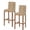 Beige, variant on Fall Leaves Bar Stool Covers Set of 2, Farmhouse Beige Botanical Leaf Autumn Stretch Washable Bar Chair Covers with Backs, Removable Pub Counter Height Chair Cover for Kitchen Dining Room Cafe