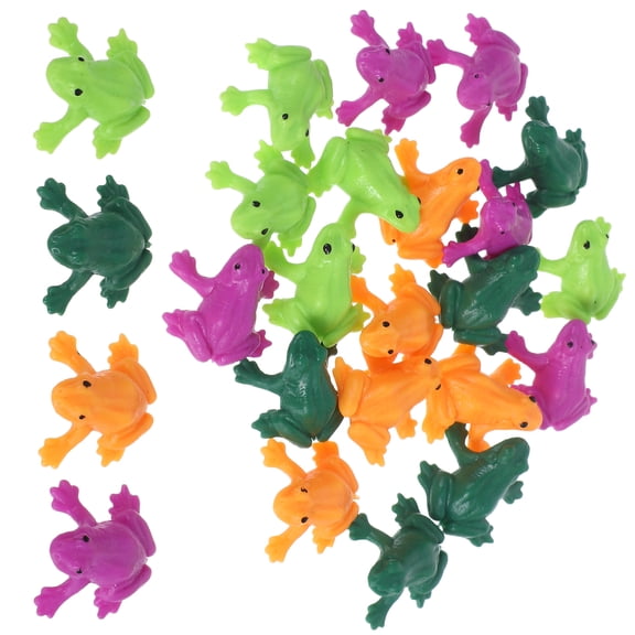 ETHZZLE 24Pcs Faux Frog Sculptures for Garden Home Decoration Durable Plastic Miniatures