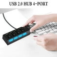 thumbnail image 1 of High Speed 4/7 Port USB Hub Power 7 adapter hub PC Port USB on/off Switch Expander PC Notebook Laptop Multiple Converter Adapter Splitter, 1 of 8