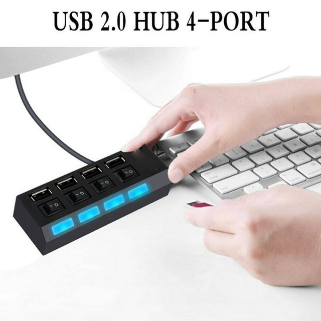 High Speed 4/7 Port USB Hub Power 7 adapter hub PC Port USB on/off Switch Expander PC Notebook Laptop Multiple Converter Adapter Splitter