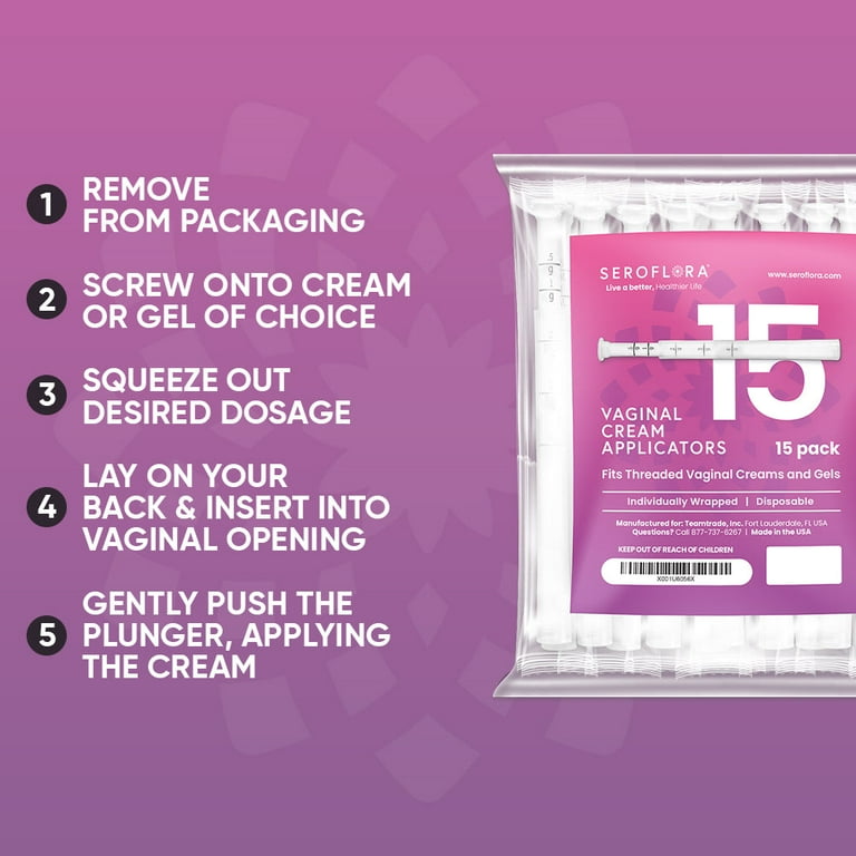 Seroflora Vaginal Cream Applicators, Disposable, Sterilized