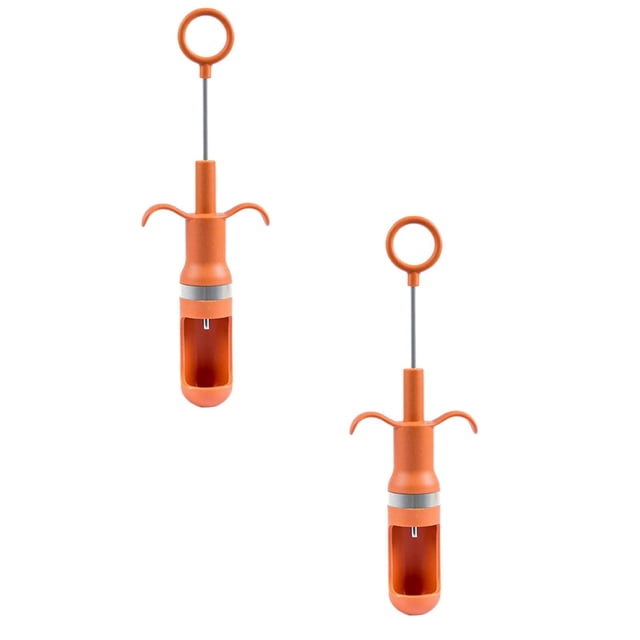 2PC Potato Fry Cutter Cherry Pitter Tool Portable Olive And Cherry Pitter Remover Multi Function Fruit Corer And Pitter Remover Suitable For Home Kitchen Cherry Jujube And Red Date Orange