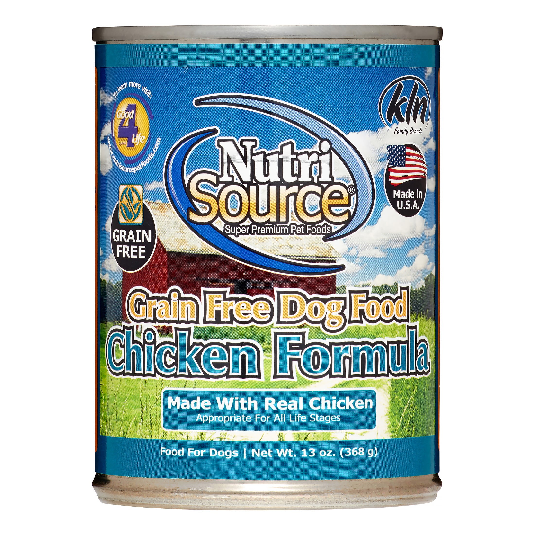 (12 Pack) NutriSource Grain-Free Chicken Formula Wet Dog Food, 13 oz