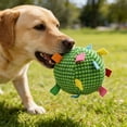 thumbnail image 6 of Qiopertar Pet Plush Rattle Ball, Interactive Cat Dog Toy with Bells Ribbons, Bite-Proof Chew Ball for Indoor Play, Boredom Relief for Cats Dogs, Green, 6 of 6