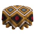 thumbnail image 4 of Round Waterproof Tablecloth 60×60 Inch, Diamond Pattern Reusable Indoor/Outdoor Durable Table Cover for Party Kitchen Dinner Room Decor, 4 of 6