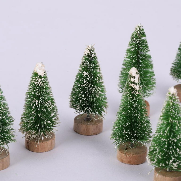  Mini Christmas Trees, Artificial Tabletop Trees for Miniature  Scenes with Lights, Tabletop Christmas Glitter Tips Artificial Mini Xmas  Pine Tree for Room Decor(#2) : Home & Kitchen