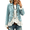 Light Blue-#q006, variant on Womens Vintage Jean Jacket Lace Hem Boho Denim Blazer Notch Collar Button Down Western Jacket Fall Trendy Long Sleeve Trucker,Gray M