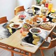 thumbnail image 2 of Black and Gold Marble Glitter Streaks Pattern Summer Placemats Table Placemats Set Of 4-Linen Kitchen Washable Placemats Table Mats 11.8"x17.7" Non-Slip Heat Resistant, 2 of 6