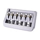 thumbnail image 1 of Puente de repuesto para guitarra eléctrica, ajustable, resistente, fabricado en aleación de zinc, Plata, 1 of 9