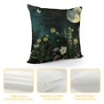 thumbnail image 4 of Orinice Flowers Full Moon Graphic Decorative Cushion Throw Pillow Cover for Home Couch Living Room Bed Sofa 22x22in, 4 of 5
