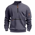 thumbnail image 3 of Blekii Men's Athletic Half Zip Sweatshirt, Sporty Long Sleeve Pullover Top, Breathable Performance Fabric, Casual Training Or Lounge Wear, Modern Fit for Gym Or Street, Versatile, 3 of 5