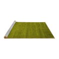 thumbnail image 2 of Ahgly Company Machine Washable Indoor Round Abstract Yellow Contemporary Area Rugs, 8' Round, 2 of 4