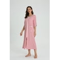 thumbnail image 7 of Richie House Zipper Front Housecoat Plaid Nightgown Long Housedress Duster RHW2899-A-S, 7 of 7
