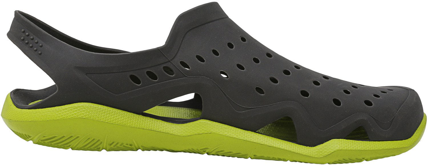 Crocs Men's Swiftwater Wave Graphite / Volt Green Ankle-High Rubber ...