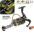 thumbnail image 2 of Fishing Reels Spinning with Left/Right Interchangeable Collapsible Wood Handle Powerful Metal Body 5.2:1/5.1:1 Gear Ratio Smooth 11BB for Inshore Boat Rock Freshwater Saltwater Fishing, 2 of 7