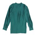 thumbnail image 2 of Eileen Fisher Womens Mandarin Collar Button Up Shirt, teal, S, 2 of 2