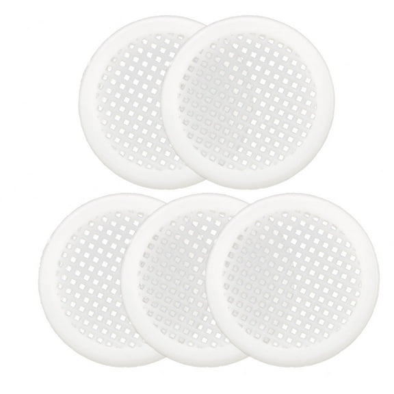 Unique Bargains 5 Pcs Gray Kitchen Bathroom Plastic Round Basin Sink Strainer