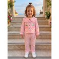 thumbnail image 4 of Loicainy Toddler Baby Girl Fall Outfits 3 6 9 12 18 24 Months 2T 3T Plaid Long Sleeve Tops and Ruffled Pants Clothes Set, 4 of 9