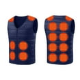 thumbnail image 2 of Usmixi 2023 Heated Vest for Women Winter Unisex Heated Jacket Winter Outdoor 16 Electric Heating Area Sleeveless Vest Open Front Solid Plus Size Heated Coat Outwear with Pocket Weekly Deals, 2 of 4