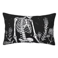 thumbnail image 1 of Balery Vintage Black white Plant skull Funda de Cojín Estampada, Regalos para Mujeres, Regalos de Amor para Ella, Regalos para Novia o Esposa, Funda de Almohada-20"x30", 1 of 6