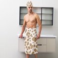 thumbnail image 5 of Colevkie 2 Pcs Men's Bath Wrap Set Bath Skirt & Bath Towel Absorbent Soft Beach Towel Shower Skirt for Sauna Spa Hotel Home, 5 of 7