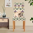 thumbnail image 4 of Yayeee 2 Pack Dining Chair Covers Stretch Parson Chairs Slipcovers Seat Protector, Beige Floral Pattern, 4 of 6
