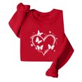 thumbnail image 4 of Valentine's Day Gifts for Women Heart Design Sweatshirt Cozy Pullover White L, 4 of 6