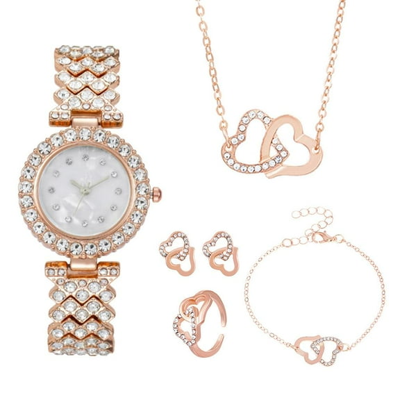 Luxury Watches Set for Her - Stylish Jewelry Collection with Necklace, Earrings, Bracelet
