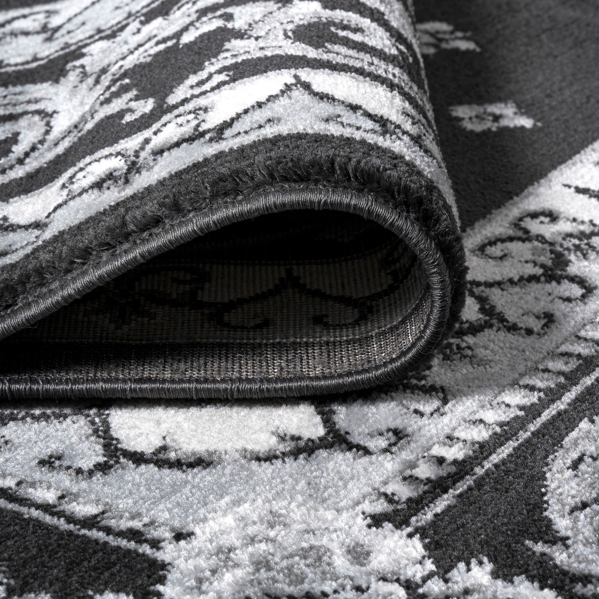 JONATHAN Y MODERN PERSIAN 2 x 8 Runner Rug, Acanthus French Border - Black/Gray, MDP504A-28