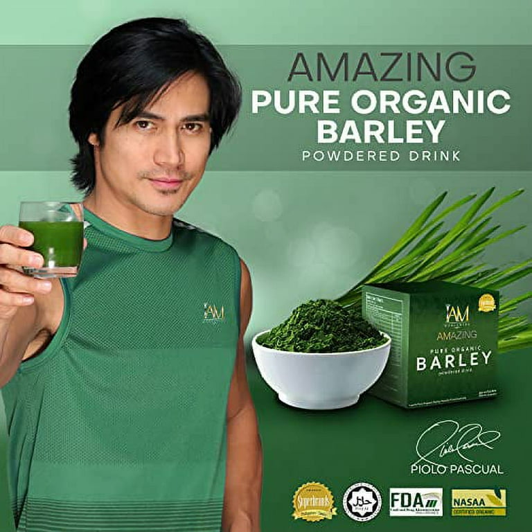 Pure organic Barley 3箱 IAM WORLDWIDE Amazing Pure Organic Barley Grass Powder Juice Drink