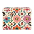 thumbnail image 7 of Yayeee Collapsible Storage Bin with Lid Fabric Closet Decorative Basket with Handles, Colorful Flowers, 7 of 7