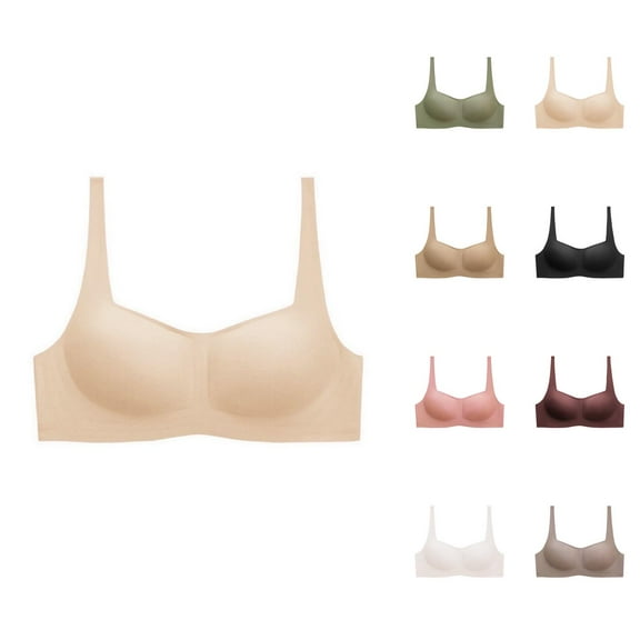 Sports Bras for Women Square Neck Seamless No Underwire Padded Bra Lightweight Comfortable Bralettes Workout Bra